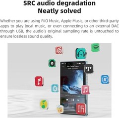 FiiO JM21 Android 13 Hi-Res Music Player MP3 with Snapdragon 680 (Black)