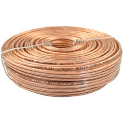16 Gauge 2 Conductor 16/2 Clear 100ft Speaker Wire for Car/Home Audio