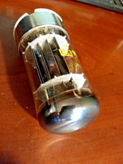 Sylvania 6080 Vacuum Tube, Triple Mica, Ceramic Base code DA EBC Tests GOOD USA