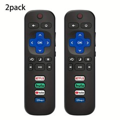 2pack Remote Control Replacement For All TCL Hisense Onn Roku TV