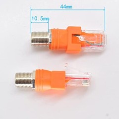 Coaxial to Ethernet Adapter, 2 Pack Coax RF F Female to RJ45 Male Converter Uiin