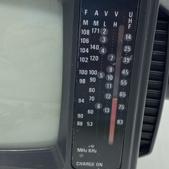 GPX 1993 Mini TV Black & White Television AM/FM Radio w/ Power Cord – Works