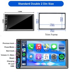 Car Radio Stereo GPS Navi Wiireless Apple Carplay For Toyota Tacoma 1998-2004