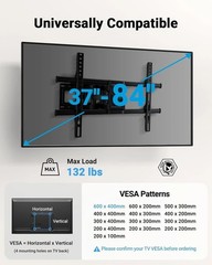Articulating TV Wall Mount for 37-84 Inch TVs – Durable Alloy Steel Construction