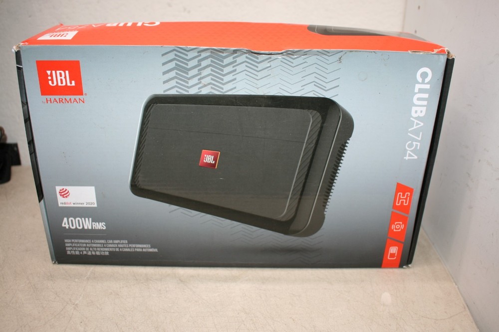 JBL Club A754 400W RMS Class-H Compact 4-Channel Amplifier