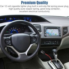2* Built-in 15A Fused Car Cigarette LED Lighter Adapter Power Male Plug W/ Leads