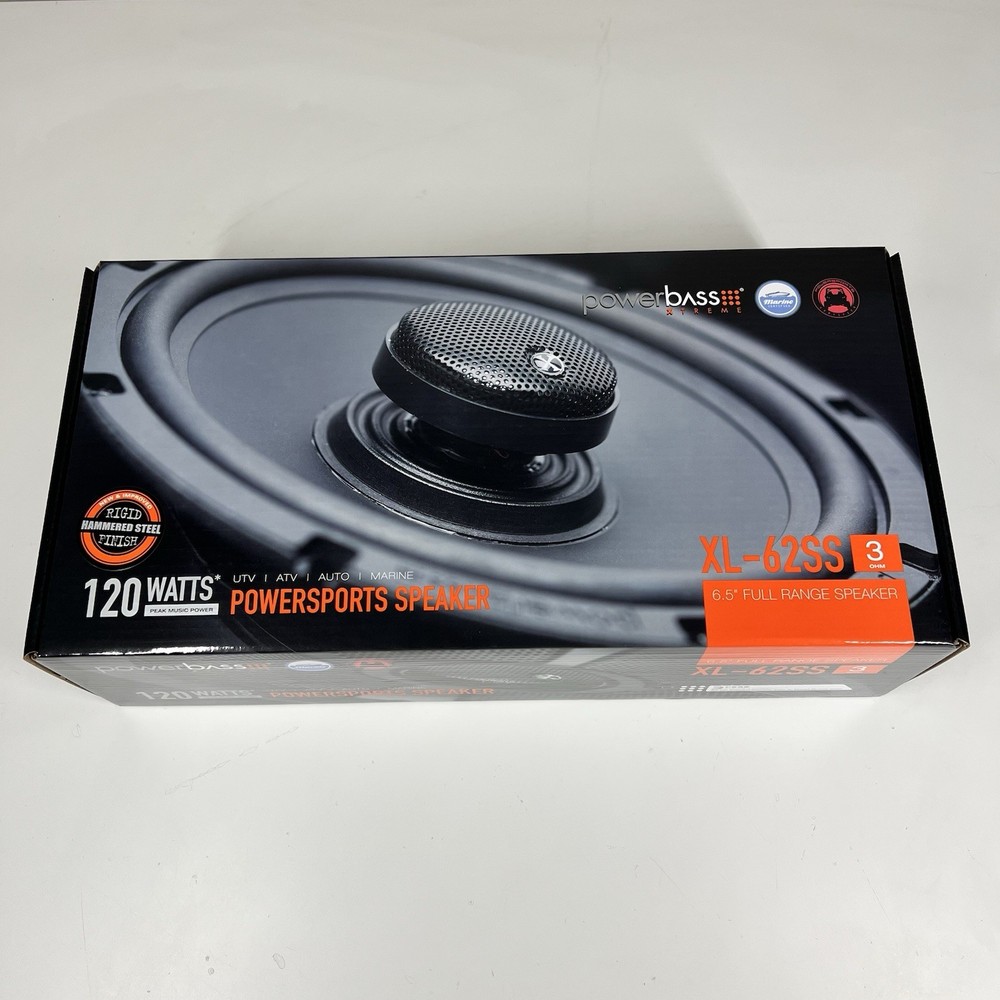 PowerBass XL-62SS 6.5″ Full Range Marine UTV ATV 120W Coaxial Speakers Pair NEW
