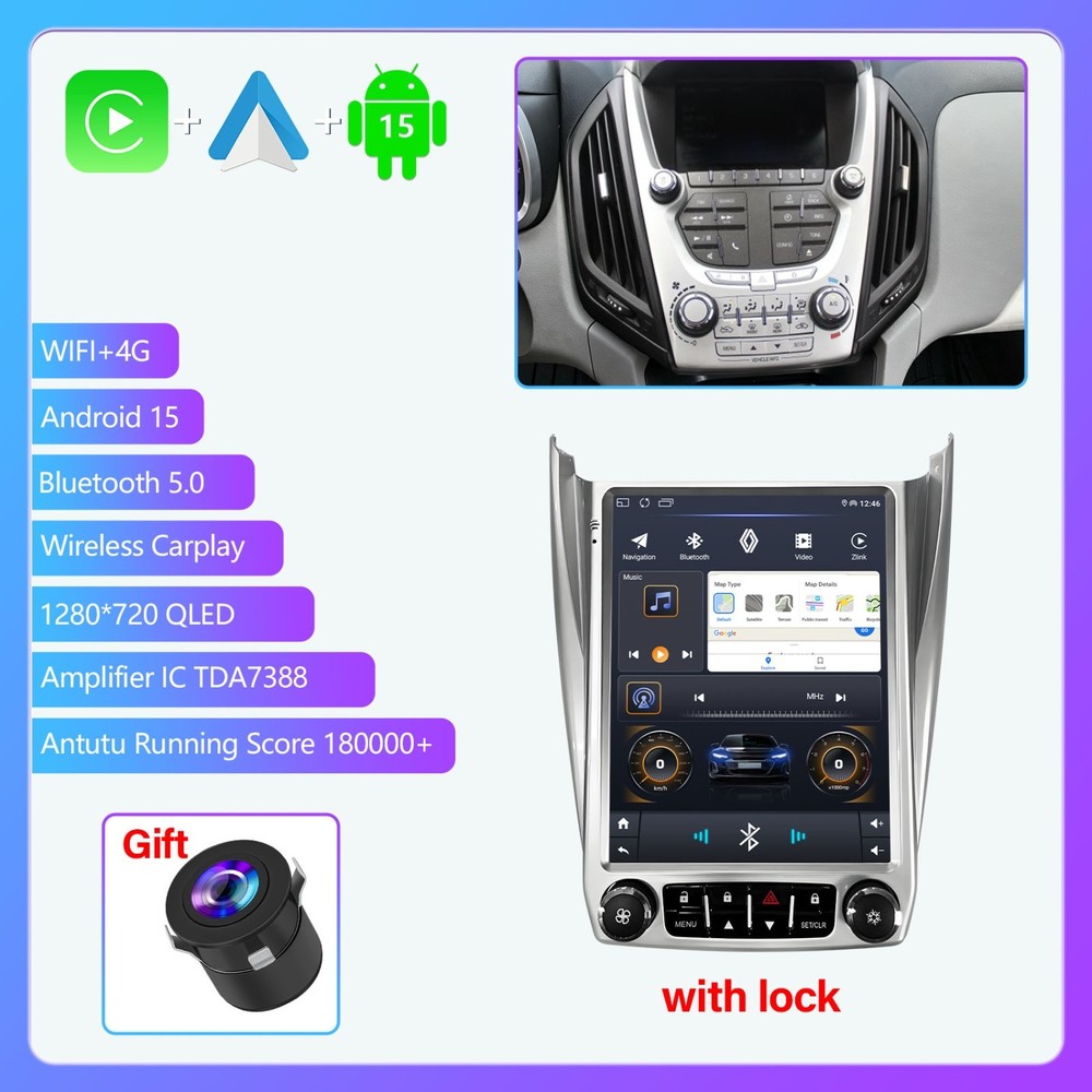 Fits Chevrolet Equinox 2010-2017 Car Radio GPS Player Stereo Android CarPlay USB