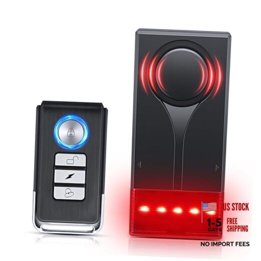 Car Anti-Theft Vibration Alarm, 108dB Automobile Vibration Sound & Light