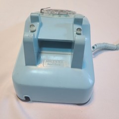 Light Blue Rotary Dial Desk Phone by Bell Systems Western Electric 1971 USA 500