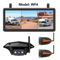 AUTO-VOX Wireless Rear & Side View Camera 7.2″ 1080P Triple-Split Screen Monitor