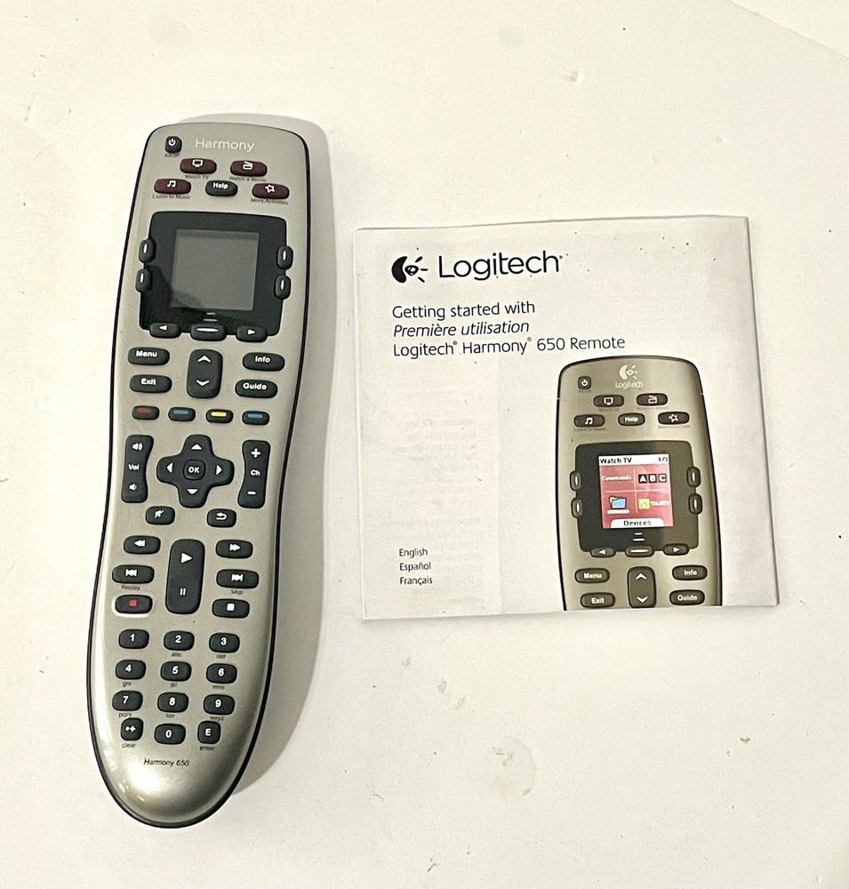 Genuine Logitech Harmony 650 Advanced Universal Remote Control – Tested no Cord