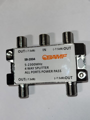 BAMF 4-Way Coax Cable Splitter Bi-Directional Moca 5-2300Mhz