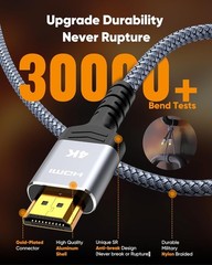 1ft High-Speed HDMI Cable 4K@60Hz – Tangle-Free, Perfect for Gaming & Streaming