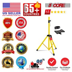 5 Core Speaker Stand Adjustable 31 to 36″ PA DJ Tripod Heavy Duty w 35mm Mount