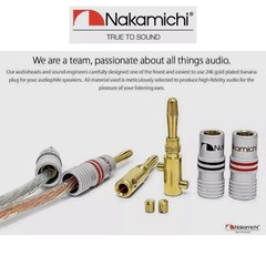 Nakamichi 24k Gold Plated Banana Plug Cable Audio Speaker Wire Connector size4mm
