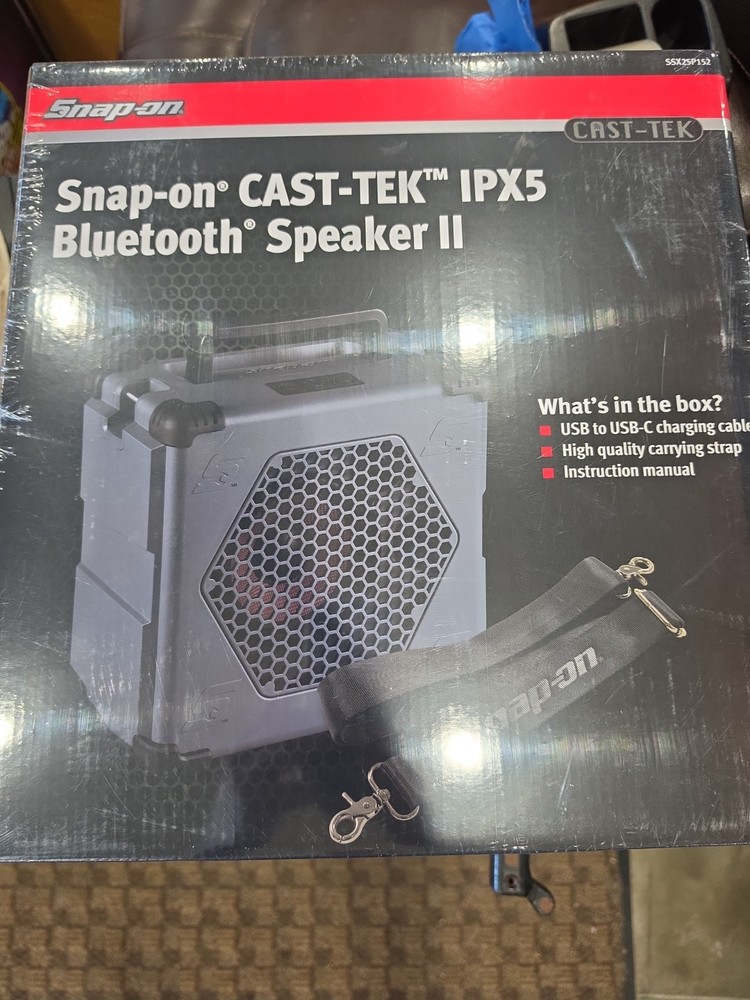 #5706 New Snap On CAST-TEK IPX5 Bluetooth Speaker II SSX25P152 *SEALED*