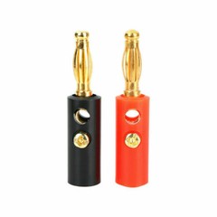 40Pcs Gold Plated 4mm Banana Plugs Audio Jack Speaker Wire Cable Screw Connector