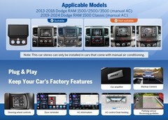 9″Car Stereo Android 14 Radio GPS DSP For RAM 1500 2013 2014 2015 2016 2017 2018