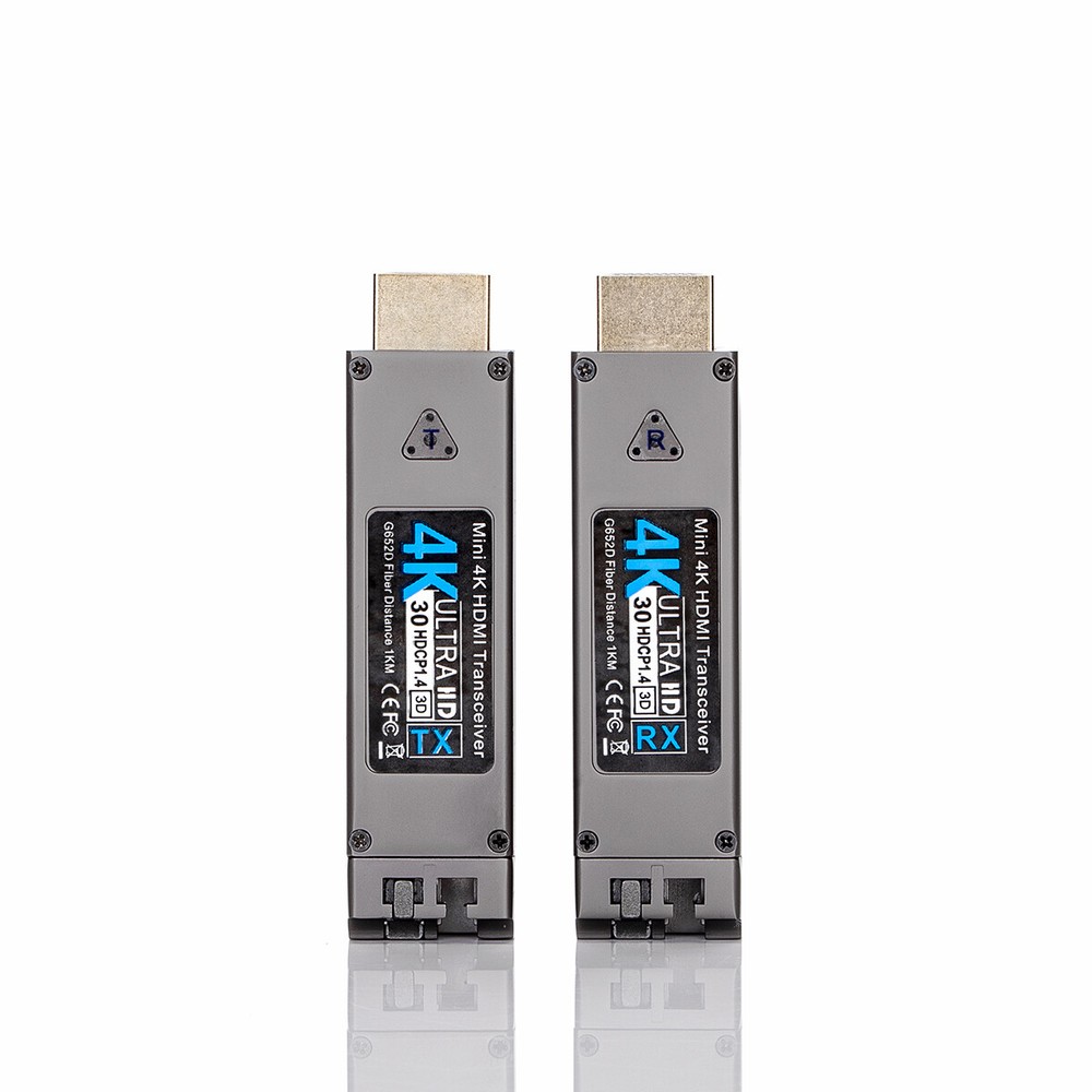 Mini 4K HDMI over Fiber Optic Extenders, 4Kx2K 30Hz Video Optical Transceiver LC
