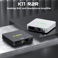 FiiO K11 R2R USB DAC & Headphone Amplifier 1300mW, 384kHz/24Bit DSD256 (Silver)