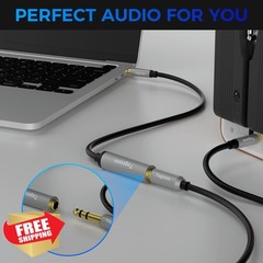 Togconn 2 Feet 3.5mm Male to 6.35mm Female Cable Adapter