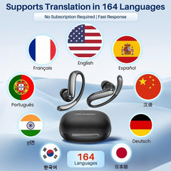 Translation Earbuds Real Time, AI Translator Earbuds, 164 Languages, Audifonos