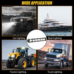 7″ inch LED Work Light Bar Spot Flood Pods Offroad Fog Driving Truck SUV ATV 4WD