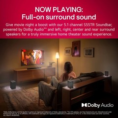 LG S55TR Electronics Soundbar For TV 5.1 Channel With Dolby Audio And Rear