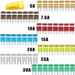 70Pcs Micro 2 Blade 5/7.5/10/15/20/25/30Amp ATR APT Fuses Assortment Kit