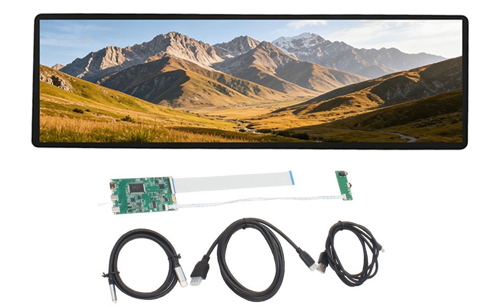 14.5″ 2.5K 2550×720 IPS Bar Touch Screen, OCA Full‑Laminated Portable Display