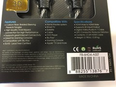 HDMI FIBER CABLE/CORD 6FT TANGLE FREE HIGH SPEED W/ETHERNET 1080P 3D VIDEO 24KT