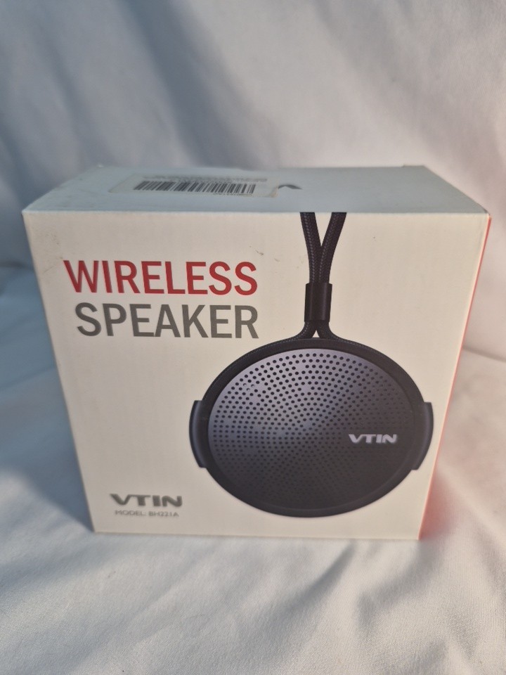 VTIN Waterproof Bluetooth Wireless Speaker #BH221A Black Lightweight, TF Card