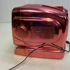 Pacific Technolgy Reddish Pink Mini Black And White TV/Radio W/Antenna