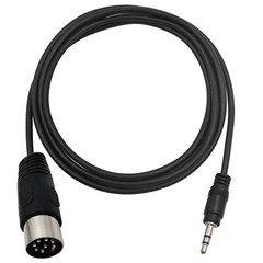 Din 8 Pin Din MIDI Male Plug To 3.5mm Mini Male Stereo Jack Audio Adapter Cable