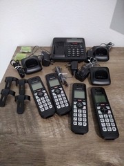 Panasonic Cordless Phone System Answering Machine 4 Handset Bluetooth – READ⏬