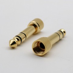 6.35mm Stereo Male to 3.5mm Female Jack Headphone Earphone Audio Adapter w/Screw