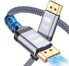 Displayport Cable 1.4, [VESA Certified] 8K 4K DP Cable 5Ft, Display Port Cable