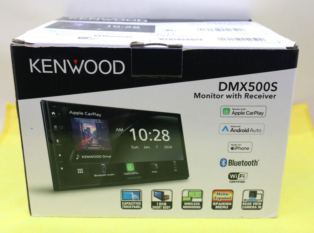 KENWOOD WIRELESS CARPLAY 6.8″ MONITOR WITH RECEIVER DMX500S / NEW, FREE SHIPP.