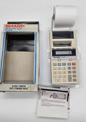 Vintage Sharp EL-1611 C Hand Held Print Display Calculator 10-Digit Printer