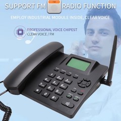 Cordless Landline Phone Dual SIM Multifunction For Home Black Easy To Use