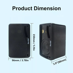 2*Herdio Marine 3.5 Inches Outdoor Speakers Wired 200W 3 Way Wall Mount Speakers