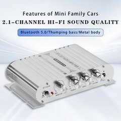 2.1 Bluetooth Stereo Hifi Car Amplifier Amp Sound Speaker EDR Audio LED Home💫