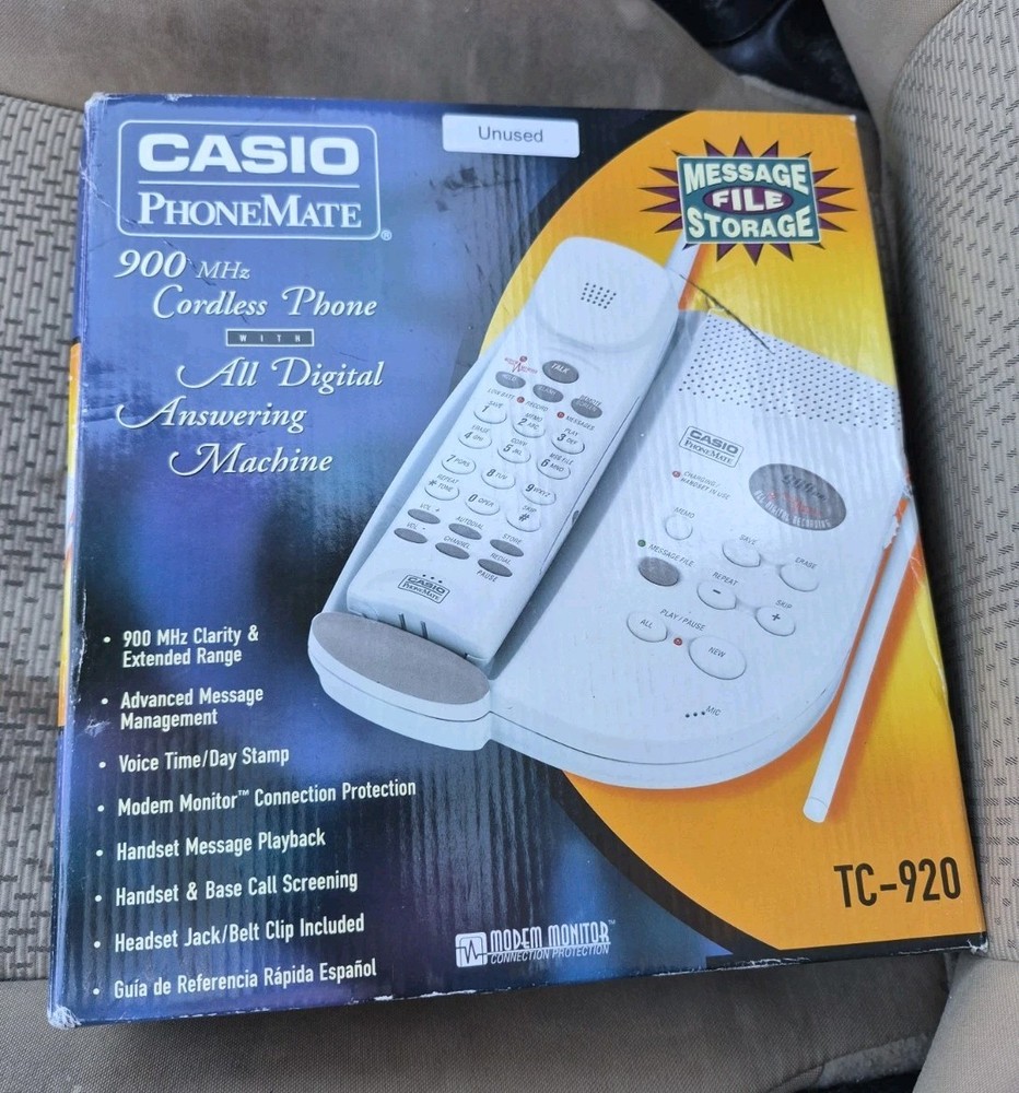 Casio Phonemate Tc-920 Phone And Answering Machine Combo New In Box Vintage