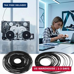 80Pcs Flat Cassette Belts 40-135mm Mix Rubber Drive Belt Kit 0.7mm 1mm for CD VC