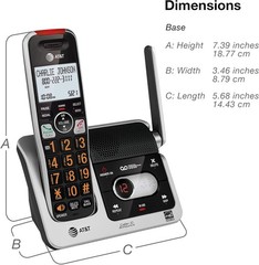 BL102-2 DECT 6.0 2-Handset Cordless Phone for Home with Answering Machine, Ca…
