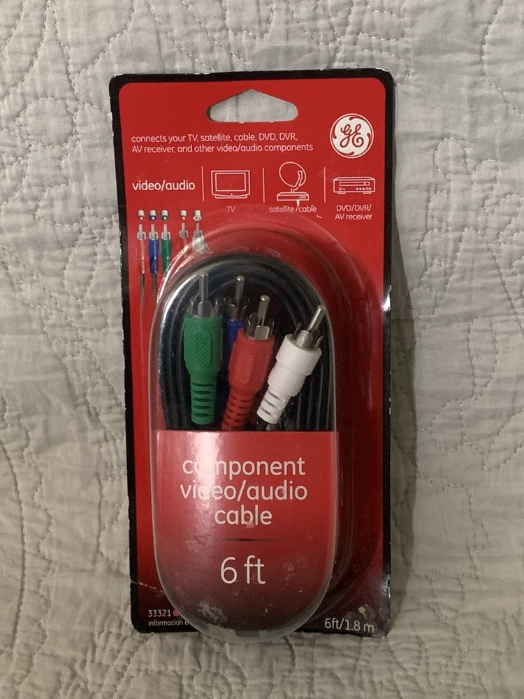 GE 33321 GE Component Audio/Video Coaxial Cable 6ft Connect Audio/Video Device