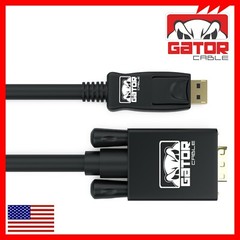 DisplayPort to VGA Cable Adapter For HDTV PC Desktop Monitor Video 4K 1080P 6FT