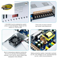 12V 50A 600W Universal Power Supply AC 110V/220V to DC 12V Regulated Switching