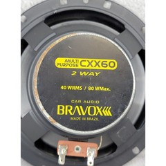 Bravox CXX60 6.5 Inch 2-Way Car Audio Speaker 40W RMS 80W Max Made in Brazil